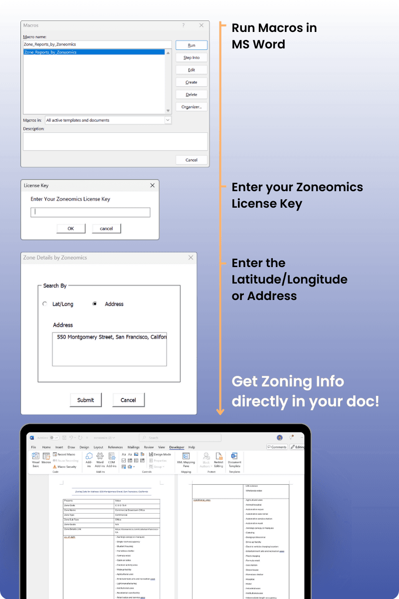Getting started with the ZoneCheck Zoning Macro