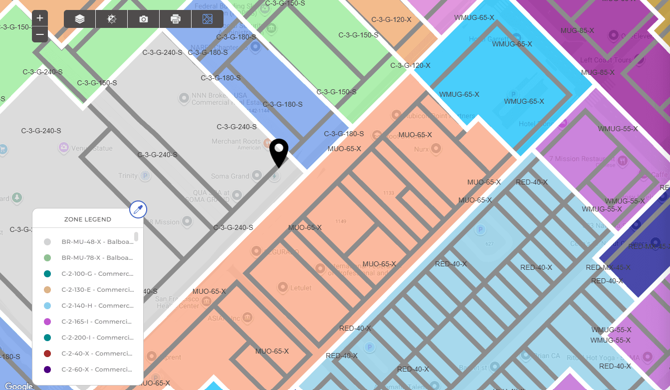 what is a zoning map