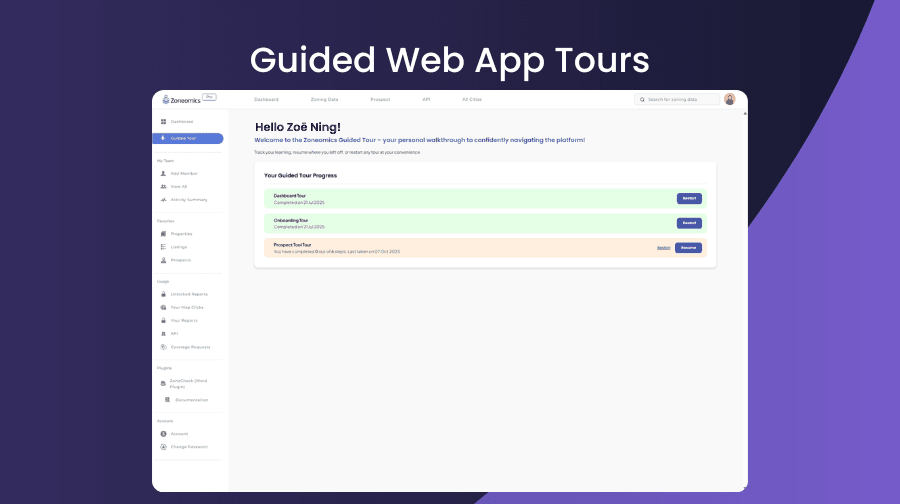 interactive guided web app tours
